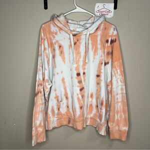 Old Navy Orange and Purple Tie Dye Hoodie | XXL
